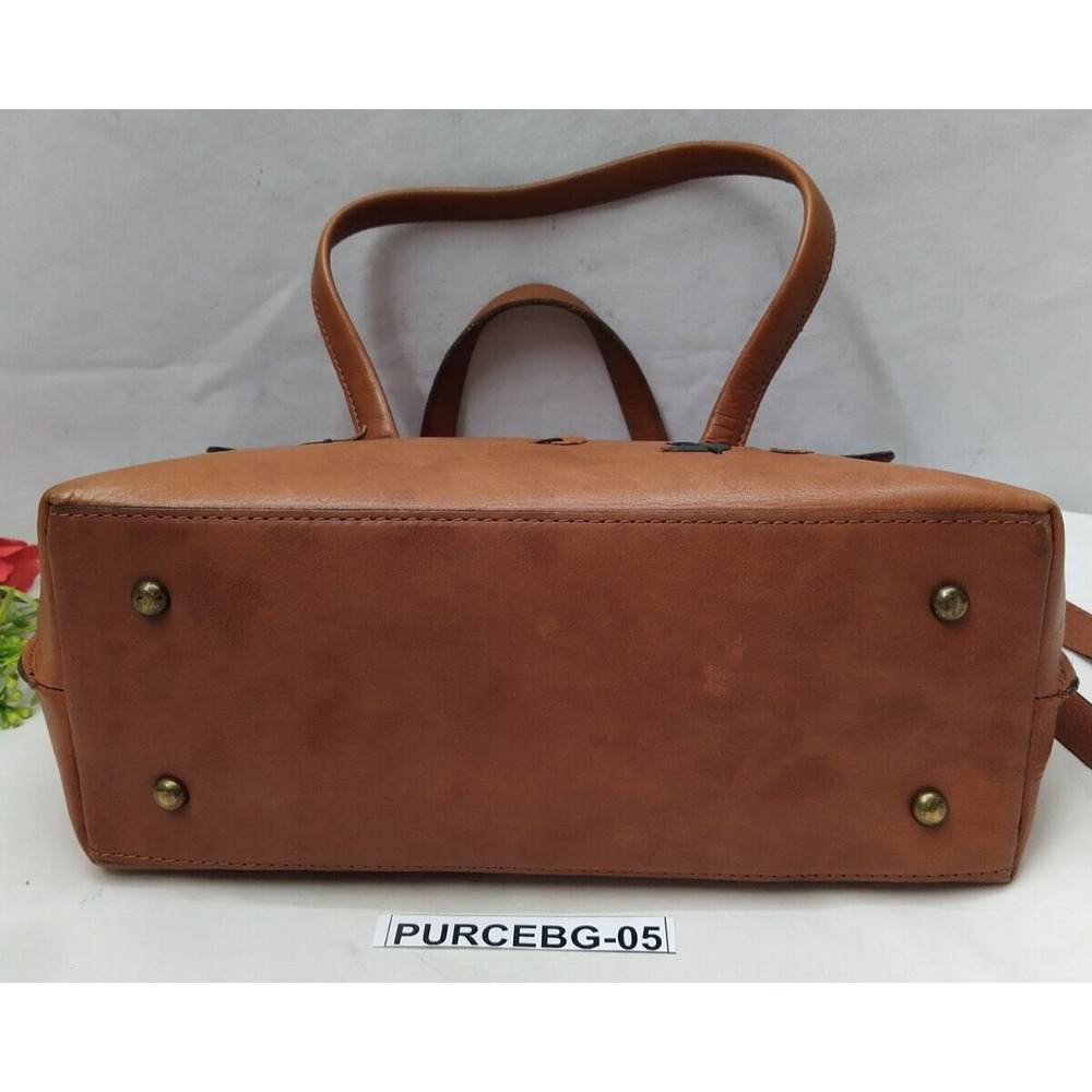 Patricia Nash New Tan Leather With Tag Double Handles Satchel Shoulder Bag - Picture 8 of 16